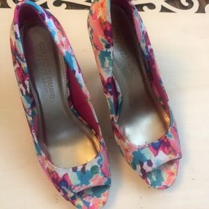 Christian Siriano Peep Toe Pump Multicolor sz 7.5